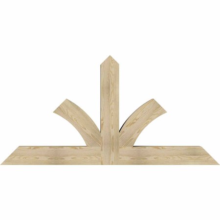 Ekena Millwork Richland Rough Sawn Timber Gable Bracket, Douglas Fir, 72"W x 36"H x 6"D x 6"F, 12/12 Pitch GBW072X36X0606RIC00RDF